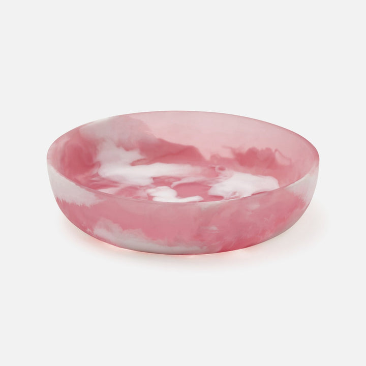 Hugo Pink Swirled Serving Bowl Resin Large