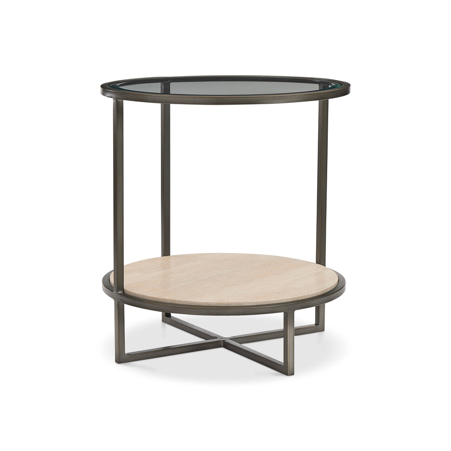 Harlow Metal Round Chairside Table