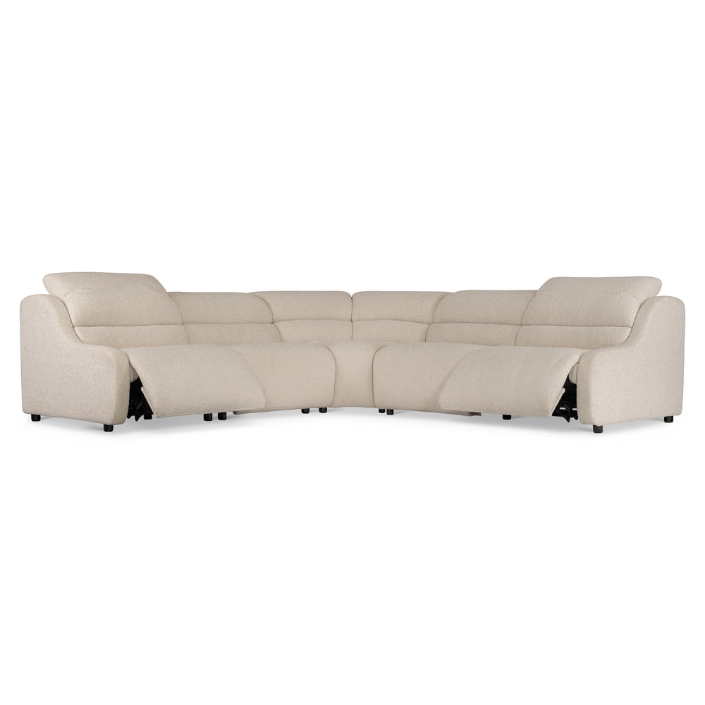 Gio Fabric 5 Piece Power Motion Sectional Recliner