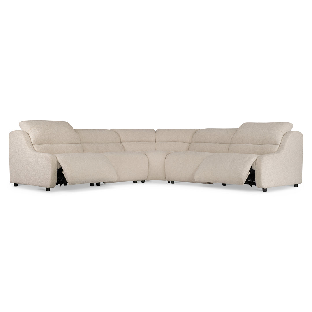 Gio Fabric 5 Piece Power Motion Sectional Recliner