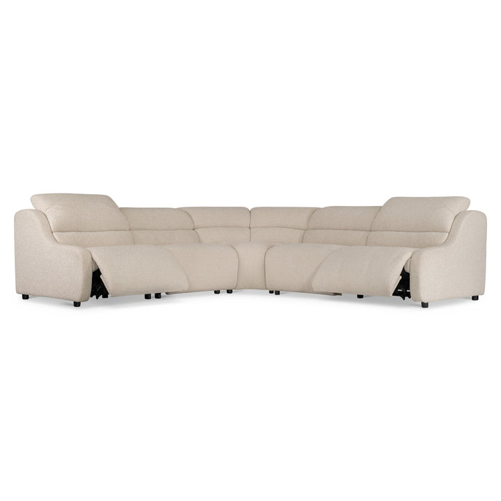 Gio Fabric 5 Piece Power Motion Sectional Recliner