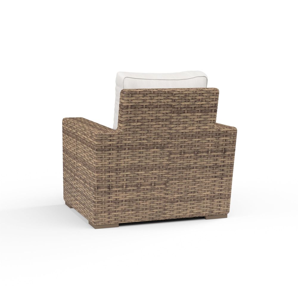 Outdoor Lounge Chairs Havana Club Chair in Canvas Flax w/ Self Welt