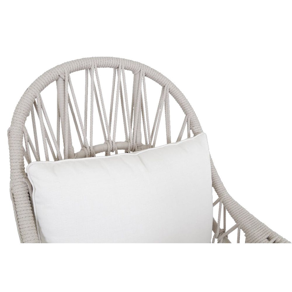 Outdoor Lounge Chairs Dana Rope Wing Chair in Linen Canvas w/ Self Welt