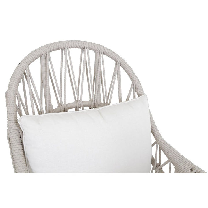 Outdoor Lounge Chairs Dana Rope Wing Chair in Linen Canvas w/ Self Welt