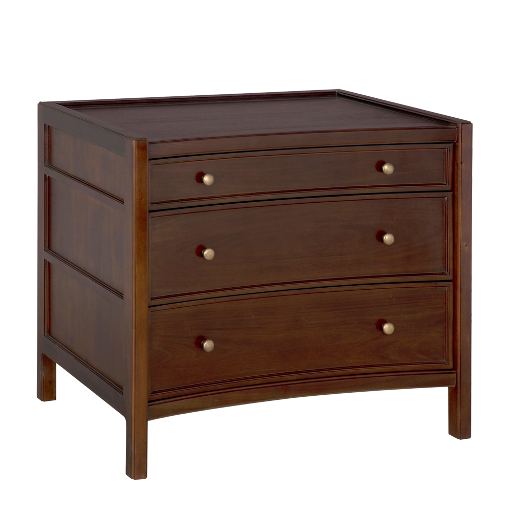 Hampton Bedside Table, Hand Rubbed Brown