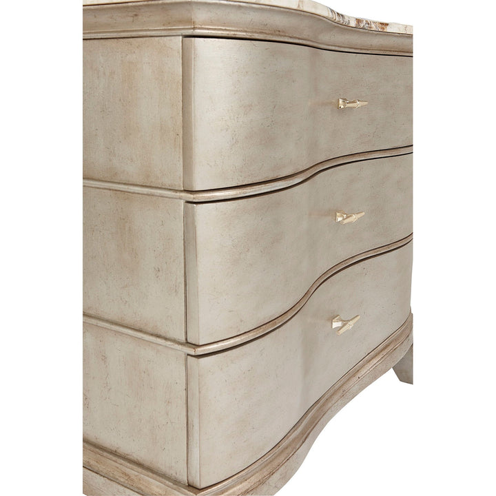 Starlite Bachelor Chest - Silver, White