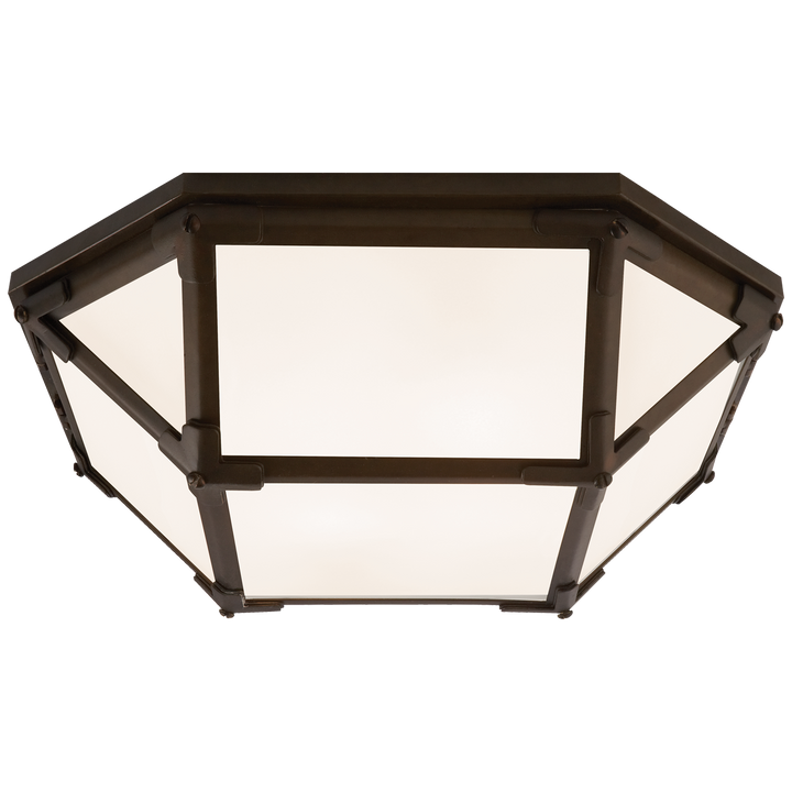 Momogi Flush Mount-Visual Comfort-VISUAL-SK 4008AZ-WG-Flush MountsAntique Zinc-White Glass-2-France and Son