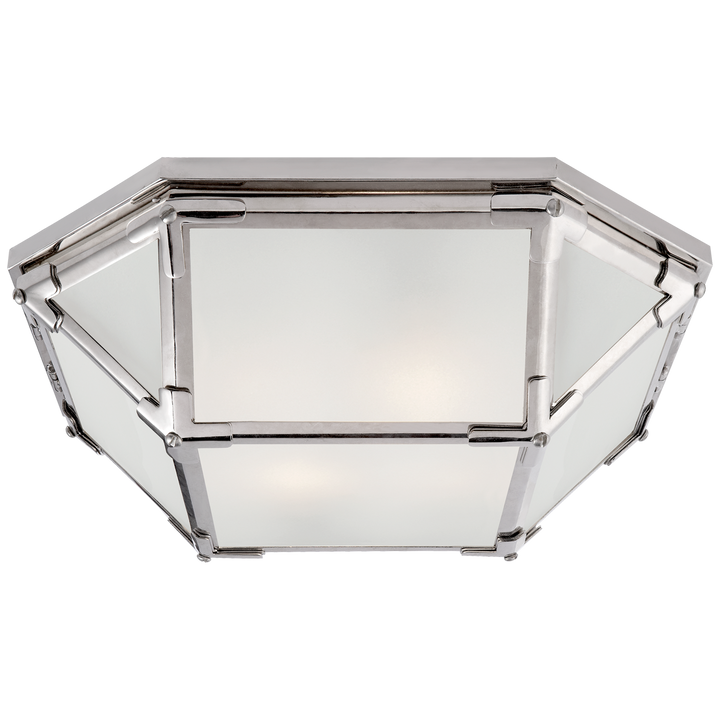 Momogi Flush Mount-Visual Comfort-VISUAL-SK 4008PN-FG-Flush MountsPolished Nickel-Frosted Glass-5-France and Son