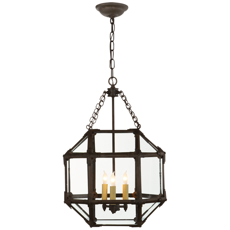 Momogi Small Lantern-Visual Comfort-VISUAL-SK 5008AZ-CG-PendantsAntique Zinc-Clear Glass-1-France and Son