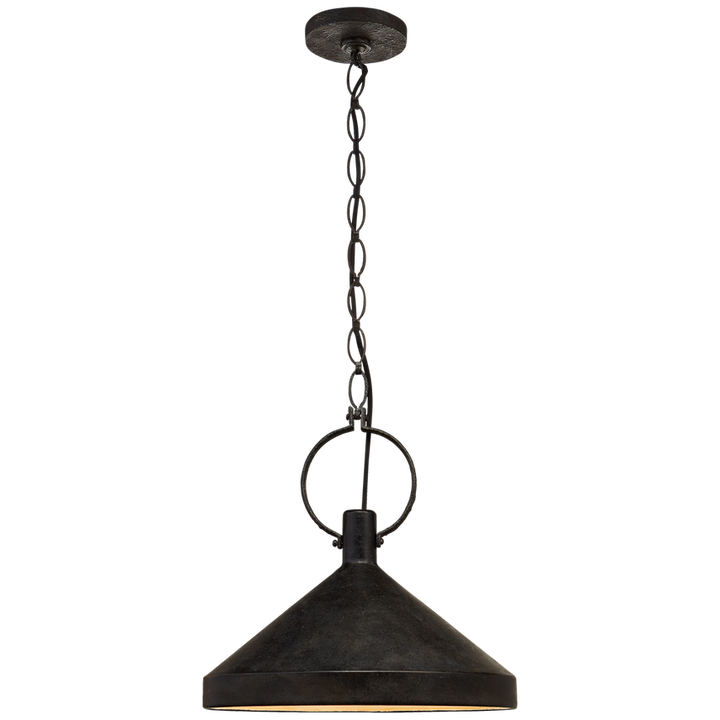 Liam Large Pendant-Visual Comfort-VISUAL-SK 5363NR-AI-PendantsNatural Rust with Aged Iron Shade-1-France and Son