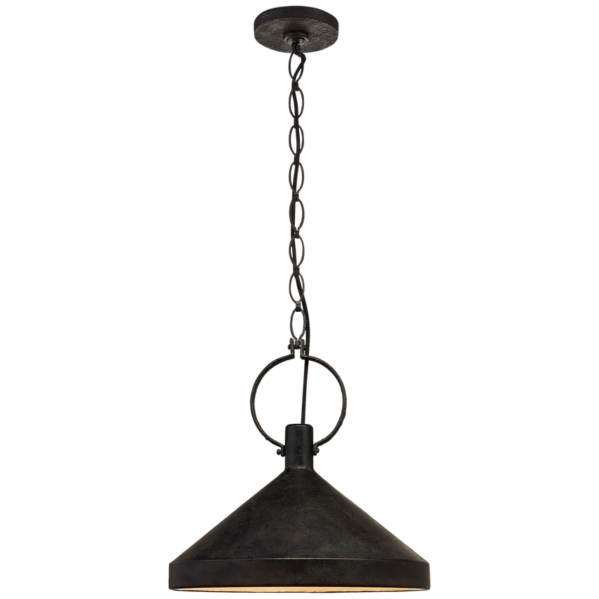 Liam Large Pendant-Visual Comfort-VISUAL-SK 5363NR-AI-PendantsNatural Rust with Aged Iron Shade-1-France and Son