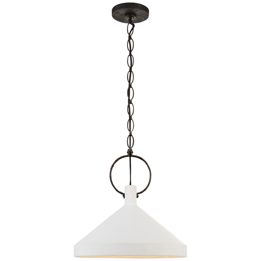 Liam Large Pendant-Visual Comfort-VISUAL-SK 5363NR-PW-PendantsNatural Rust with Plaster White Shade-2-France and Son