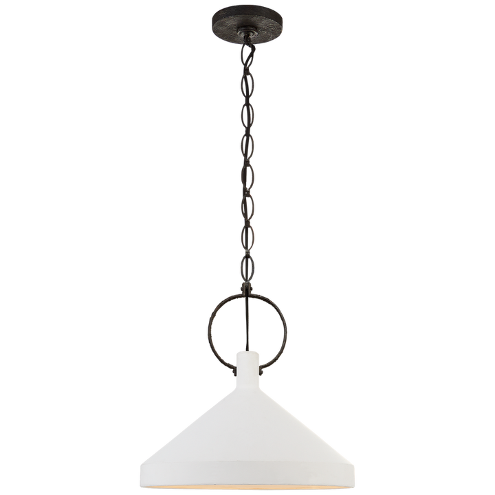 Liam Large Pendant-Visual Comfort-VISUAL-SK 5363NR-PW-PendantsNatural Rust with Plaster White Shade-2-France and Son