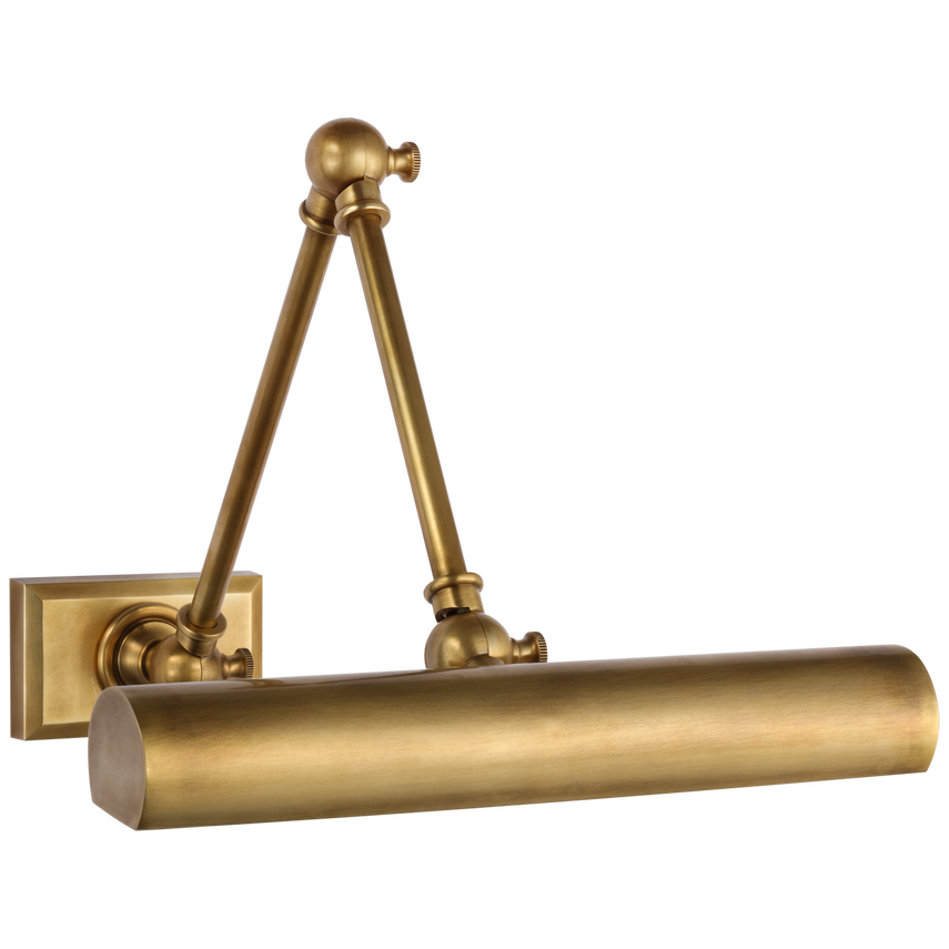 Cabion Maker 12" Double Library Light-Visual Comfort-VISUAL-SL 2709HAB-Wall LightingHand-Rubbed Antique Brass-3-France and Son