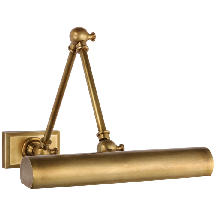 Cabion Maker 12" Double Library Light-Visual Comfort-VISUAL-SL 2709HAB-Wall LightingHand-Rubbed Antique Brass-3-France and Son