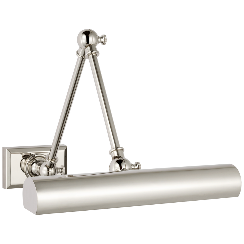 Cabion Maker 12" Double Library Light-Visual Comfort-VISUAL-SL 2709PN-Wall LightingPolished Nickel-4-France and Son