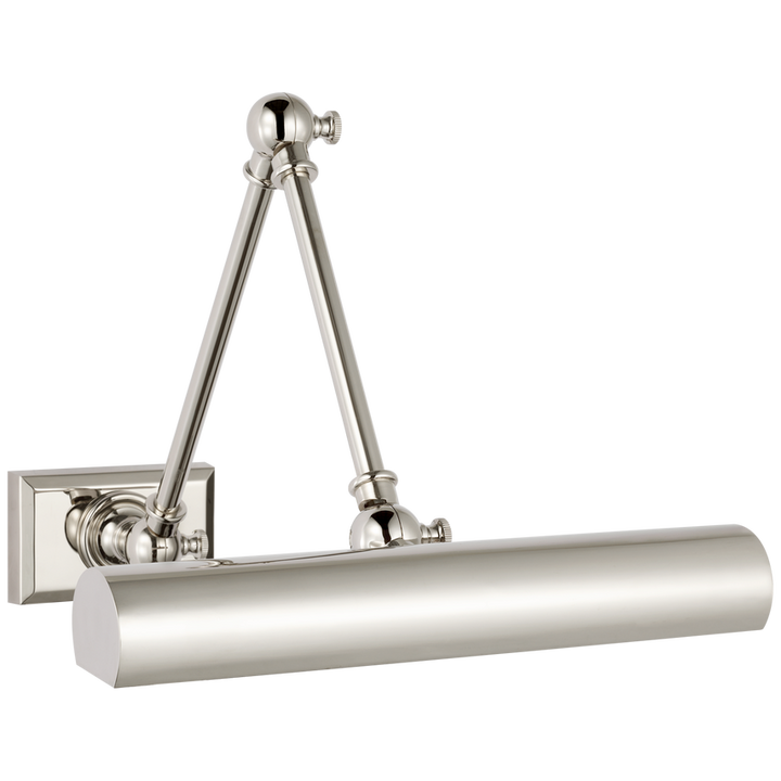 Cabion Maker 12" Double Library Light-Visual Comfort-VISUAL-SL 2709PN-Wall LightingPolished Nickel-4-France and Son