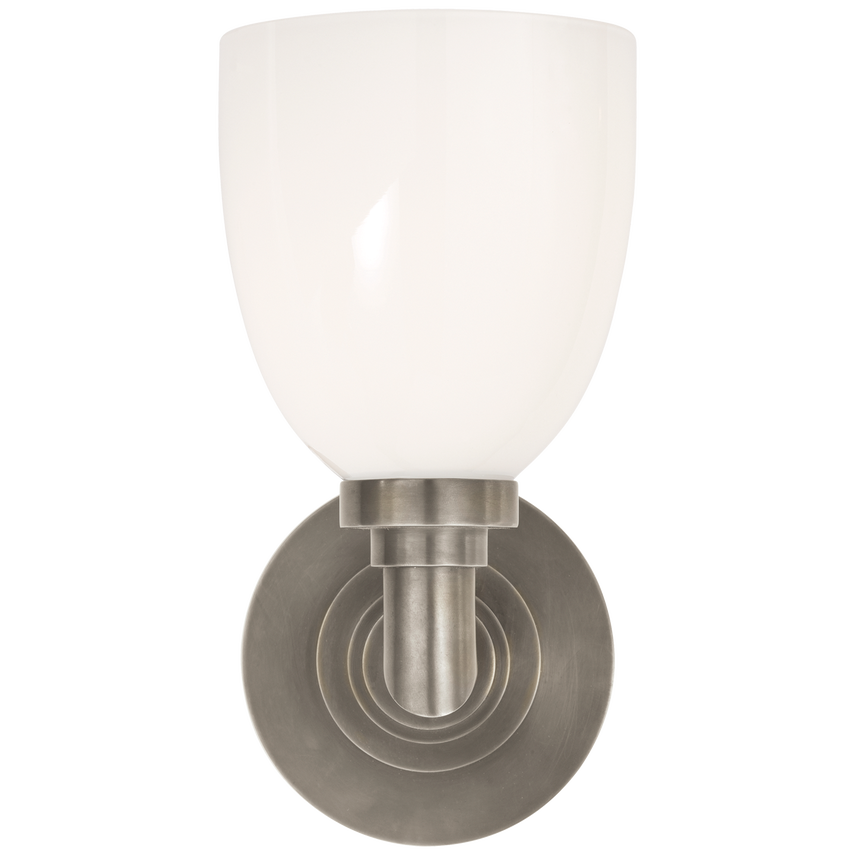 Willow Single Bath Light-Visual Comfort-VISUAL-SL 2841AN-WG-Bathroom LightingAntique Nickel-5-France and Son