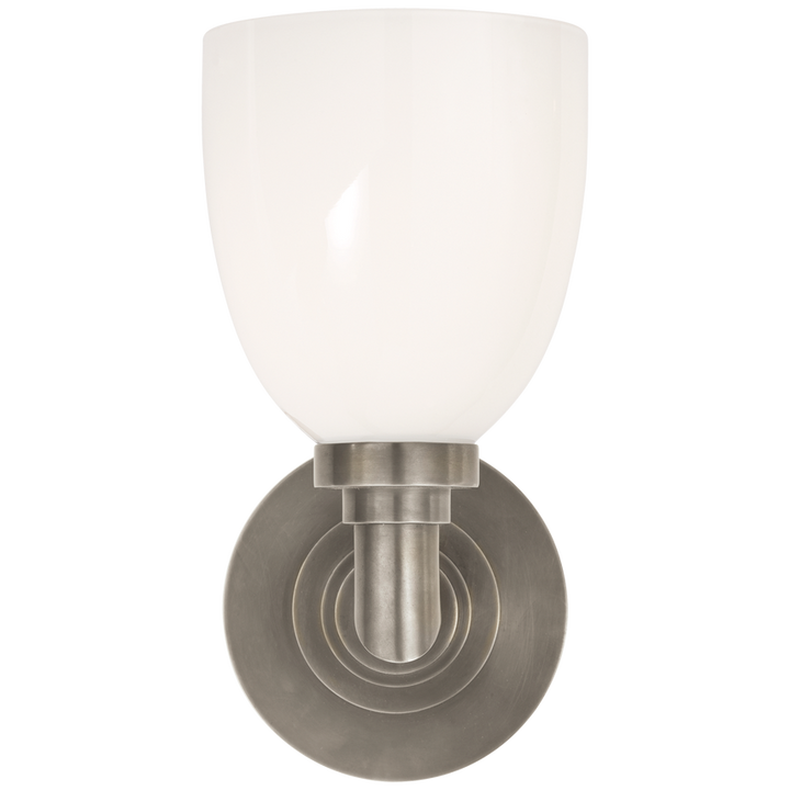 Willow Single Bath Light-Visual Comfort-VISUAL-SL 2841AN-WG-Bathroom LightingAntique Nickel-5-France and Son