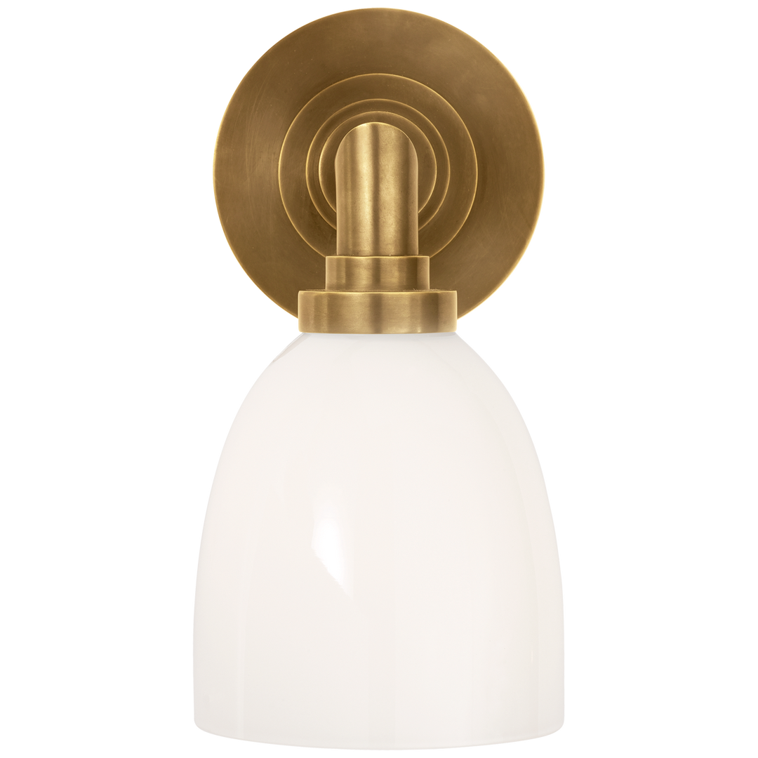 Willow Single Bath Light-Visual Comfort-VISUAL-SL 2841HAB-WG-Bathroom LightingHand-Rubbed Antique Brass-3-France and Son