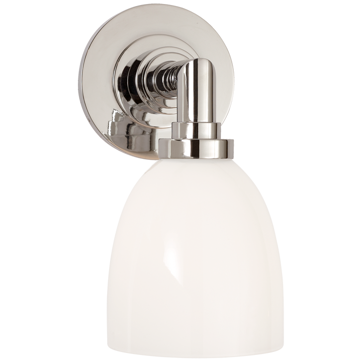 Willow Single Bath Light-Visual Comfort-VISUAL-SL 2841PN-WG-Bathroom LightingPolished Nickel-4-France and Son