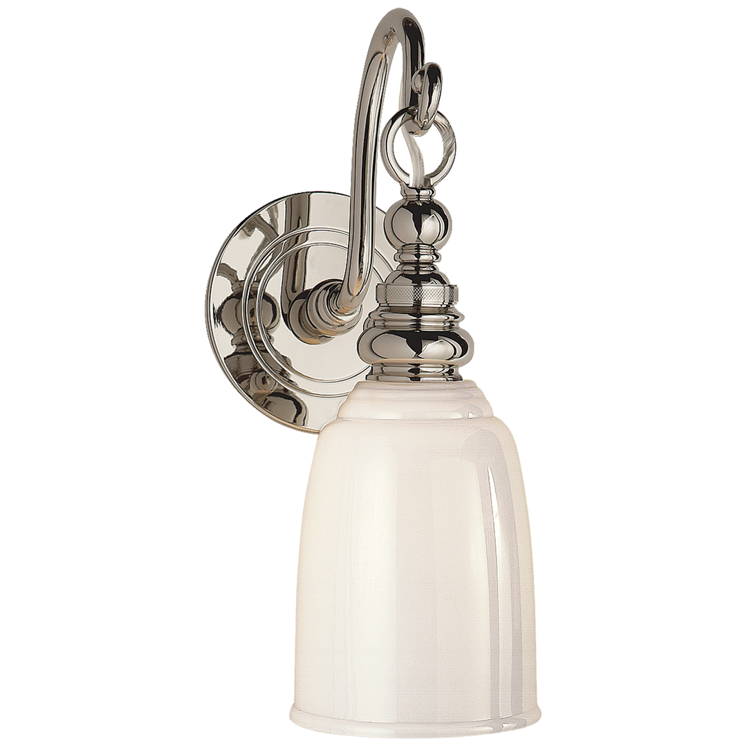 Brighton Loop Arm Sconce-Visual Comfort-VISUAL-SL 2934CH-WG-Wall LightingChrome-White Glass-6-France and Son