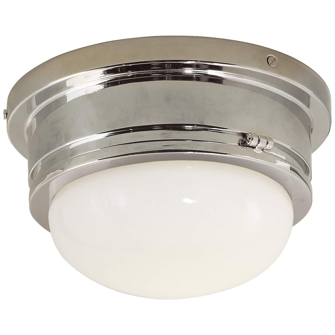 Marry Medium Flush Mount-Visual Comfort-VISUAL-SL 4001PN-WG-Flush MountsPolished Nickel-White Glass-5-France and Son