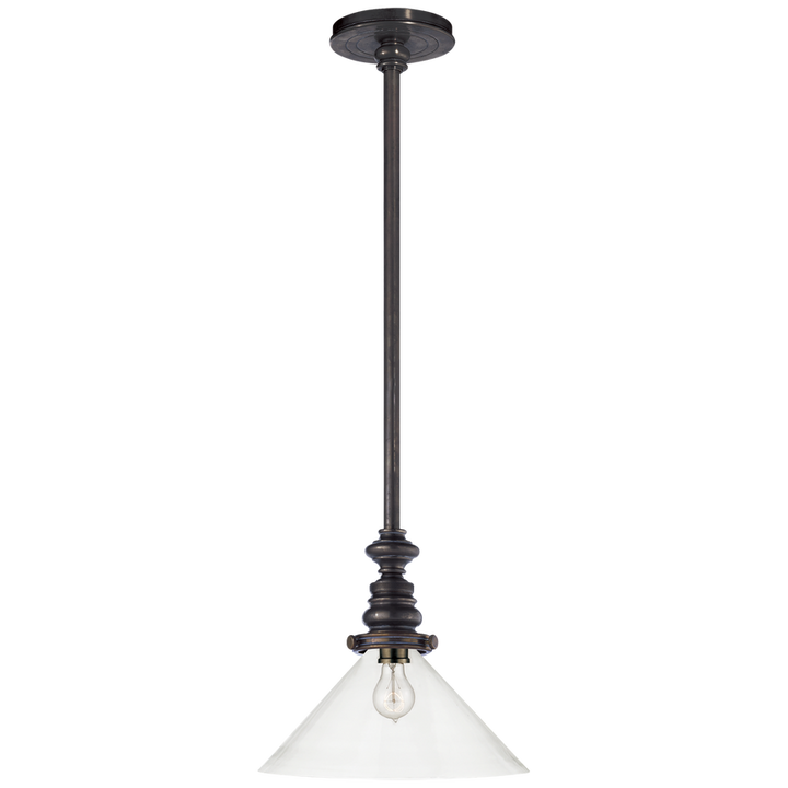 Bolt Pendant I-Visual Comfort-VISUAL-SL 5125BZ-CG1-PendantsBronze-Clear Glass Slant Shade-3-France and Son