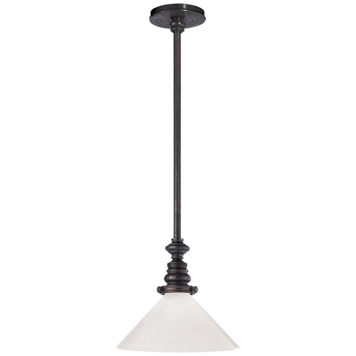 Bolt Pendant I-Visual Comfort-VISUAL-SL 5125BZ-WG1-PendantsBronze-White Glass Slant Shade-4-France and Son