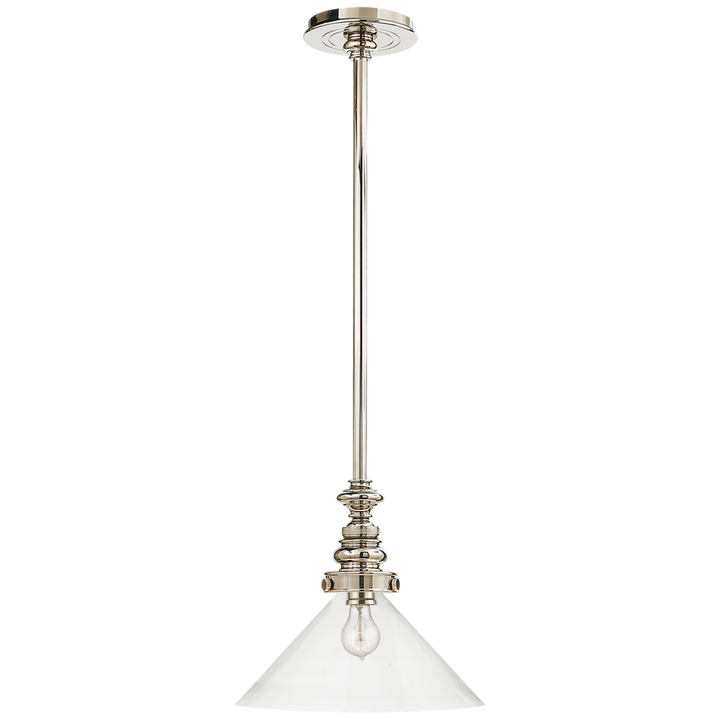 Bolt Pendant I-Visual Comfort-VISUAL-SL 5125PN-CG1-PendantsPolished Nickel-Clear Glass Slant Shade-7-France and Son