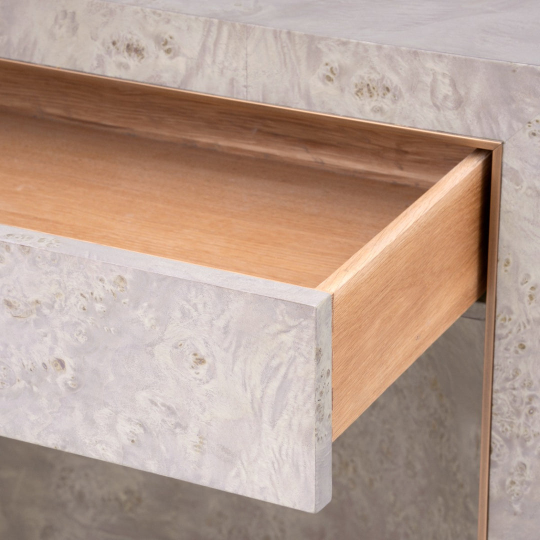 Sloane 1-Drawer Side Table, Light Gray Burl