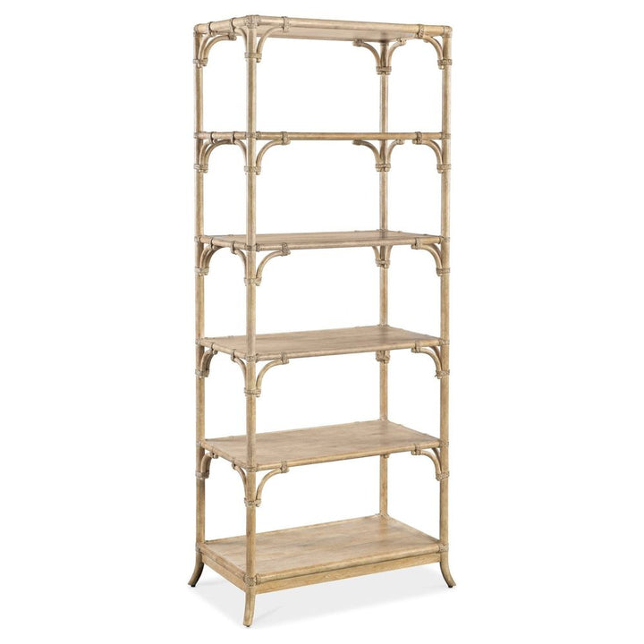 Bookcases & Etageres Solace Pole Rattan Bookcase - Light Wood