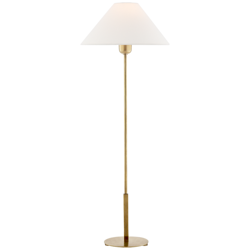 Hanney Buffet Lamp-Visual Comfort-VISUAL-SP 3023HAB-L-Floor LampsHand-Rubbed Antique Brass-Linen-3-France and Son