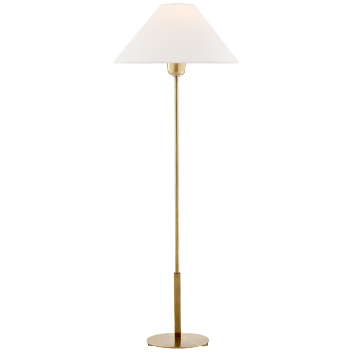 Hanney Buffet Lamp-Visual Comfort-VISUAL-SP 3023HAB-L-Floor LampsHand-Rubbed Antique Brass-Linen-3-France and Son