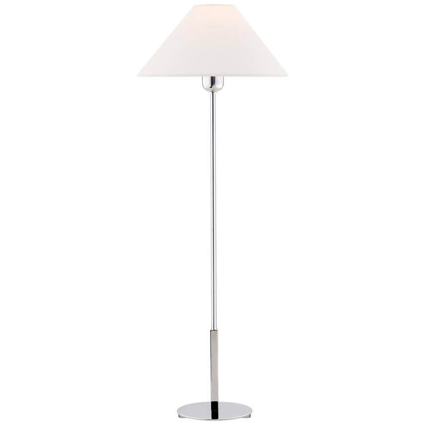 Hanney Buffet Lamp-Visual Comfort-VISUAL-SP 3023PN-L-Floor LampsPolished Nickel-Linen-5-France and Son