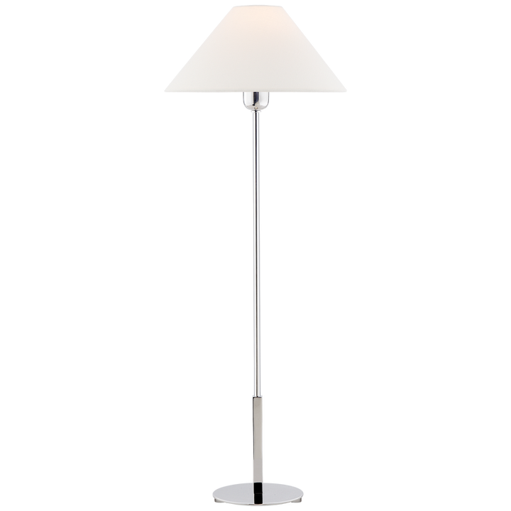 Hanney Buffet Lamp-Visual Comfort-VISUAL-SP 3023PN-L-Floor LampsPolished Nickel-Linen-5-France and Son