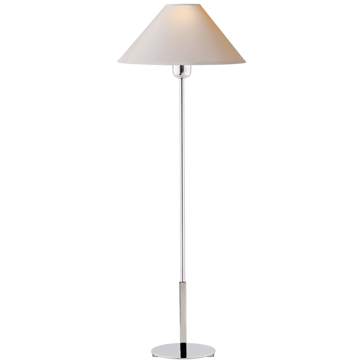 Hanney Buffet Lamp-Visual Comfort-VISUAL-SP 3023PN-NP-Floor LampsPolished Nickel-Natural Paper-6-France and Son