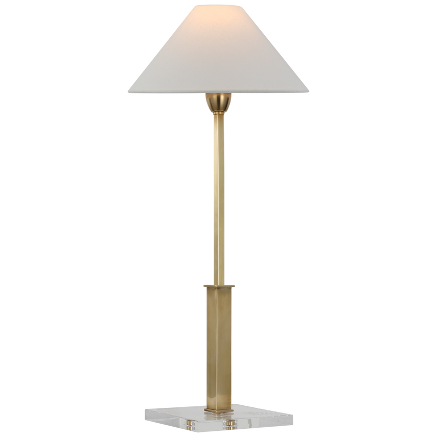 Ashley Table Lamp-Visual Comfort-VISUAL-SP 3510HAB/CG-L-Table LampsHand-Rubbed Antique Brass and Crystal-2-France and Son