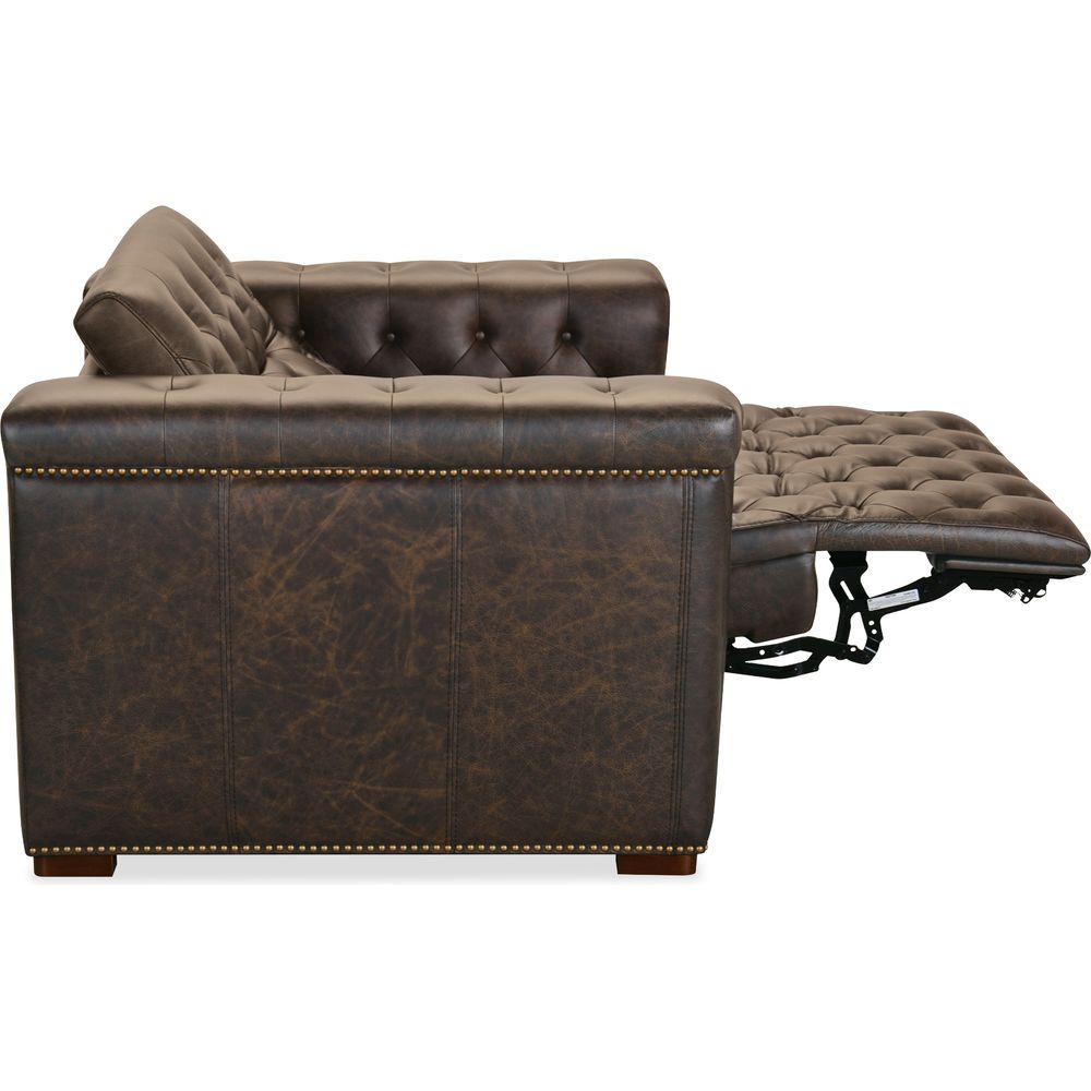Lounge Chairs: Recliners Savion Deux Power Recliner with Power Headrest - Brown