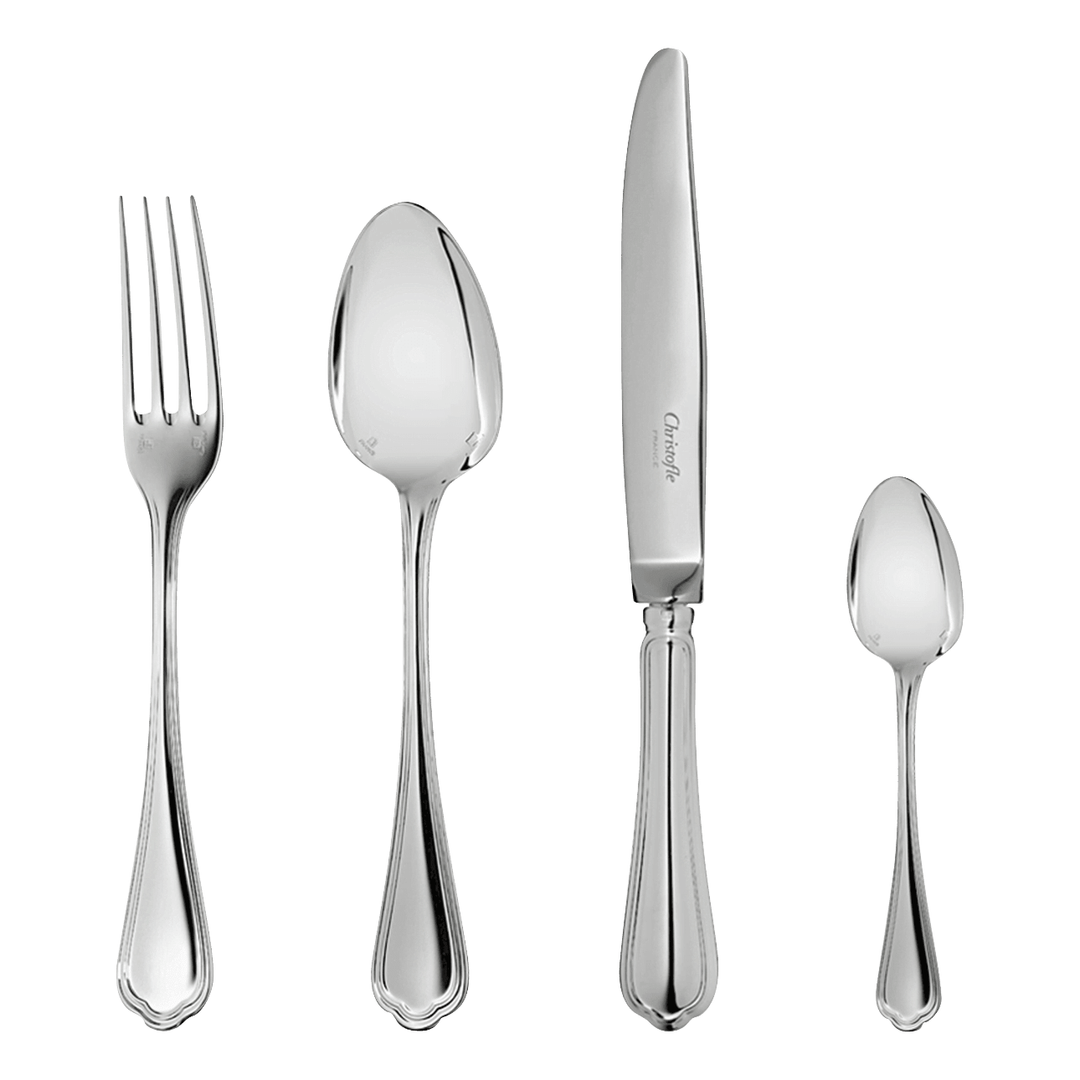 Flatware Set for 12 People (48 Pieces) Spatours Silver Plated