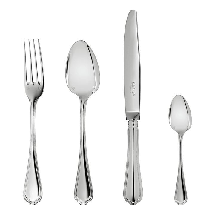 Flatware Set for 12 People (48 Pieces) Spatours Silver Plated
