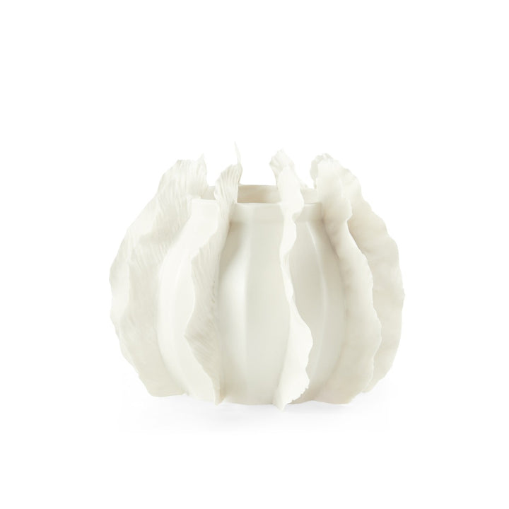 Spring Flower Low Vase, Blanc de Chine