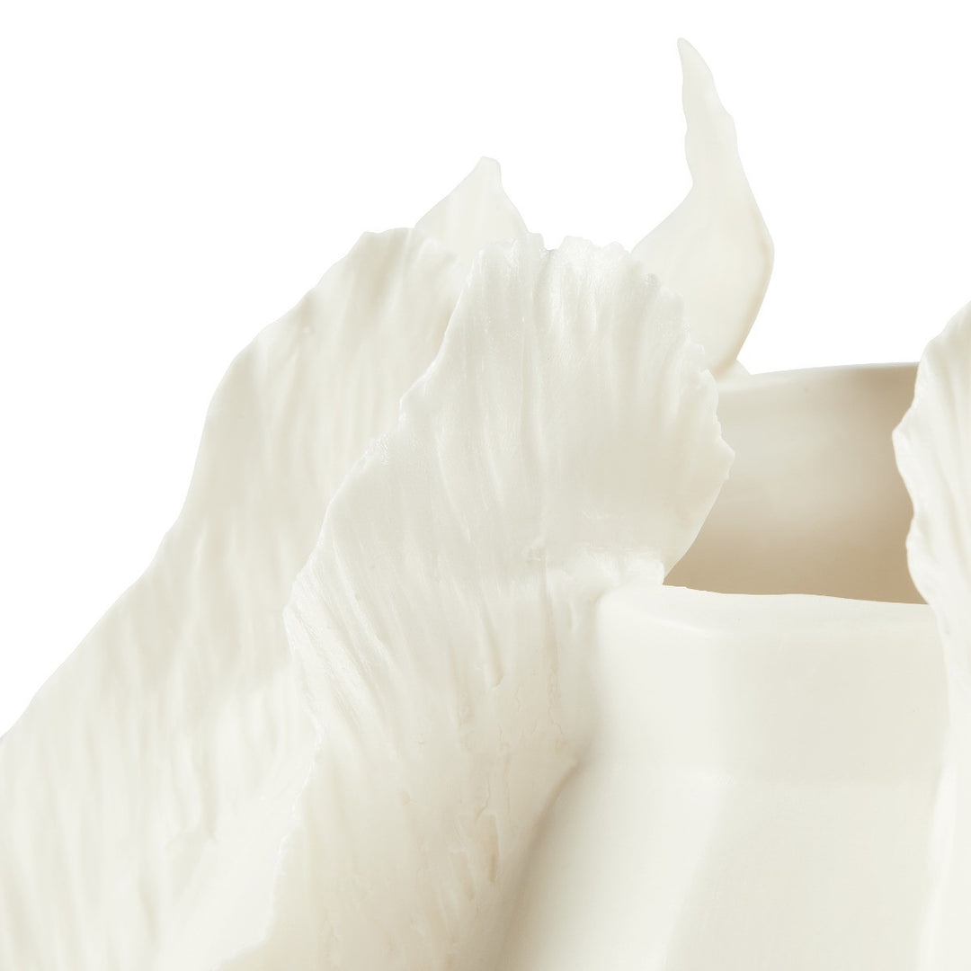Spring Flower Low Vase, Blanc de Chine