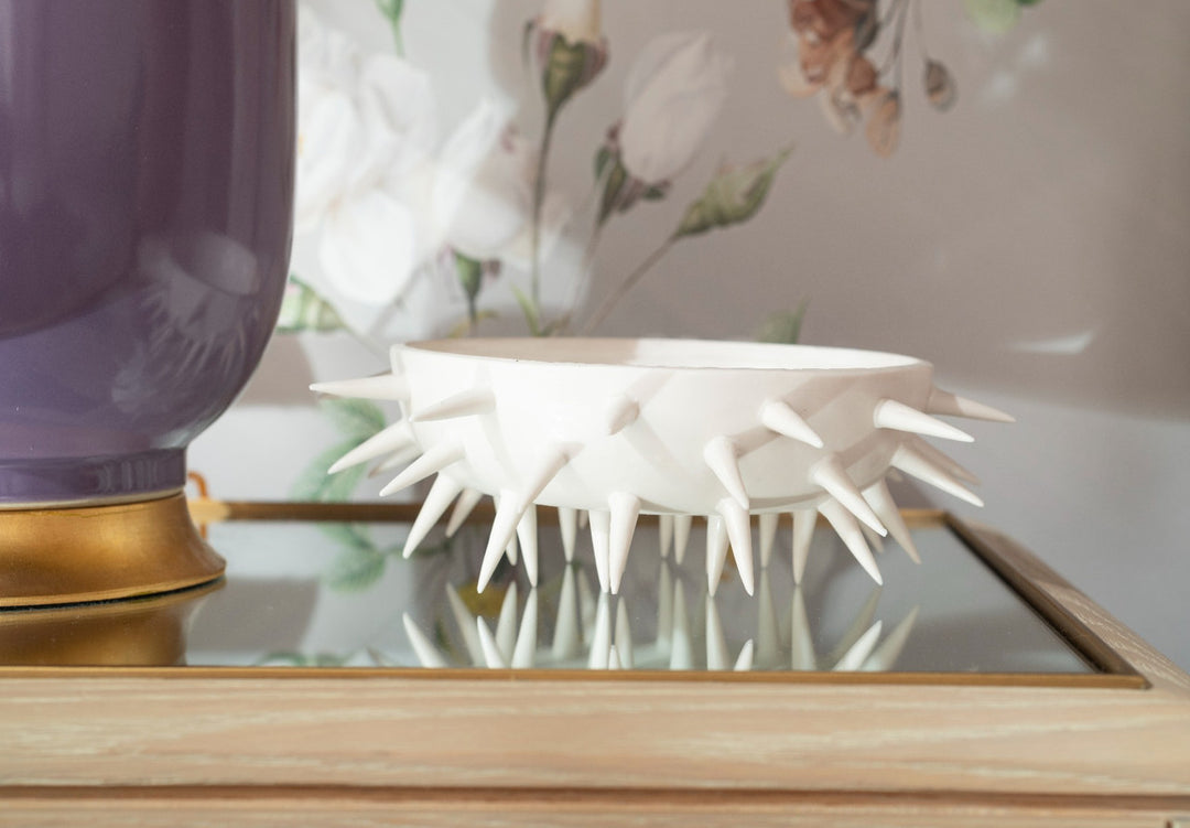 Spine Medium Bowl, Blanc de Chine
