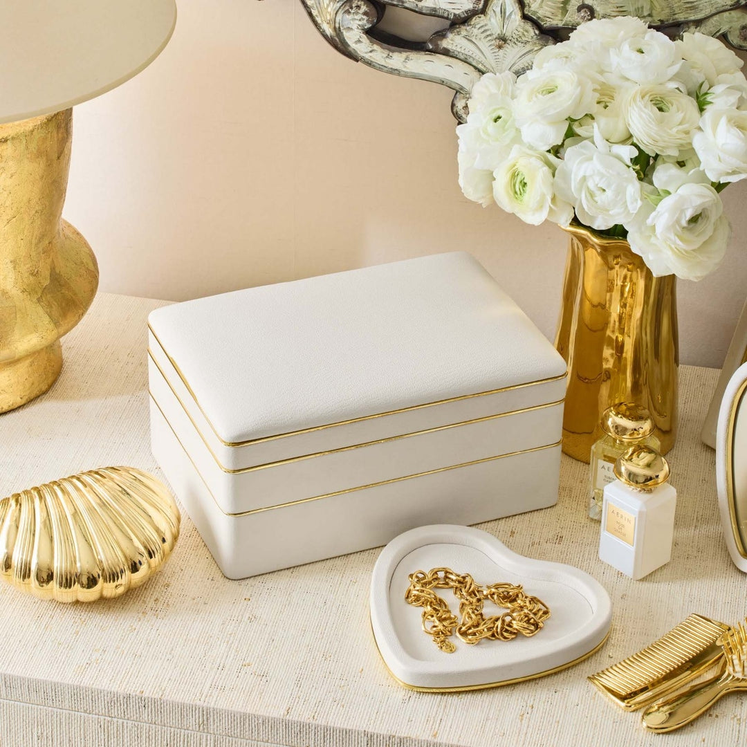 Piero Leather Large Stacked Jewelry Box - image 3