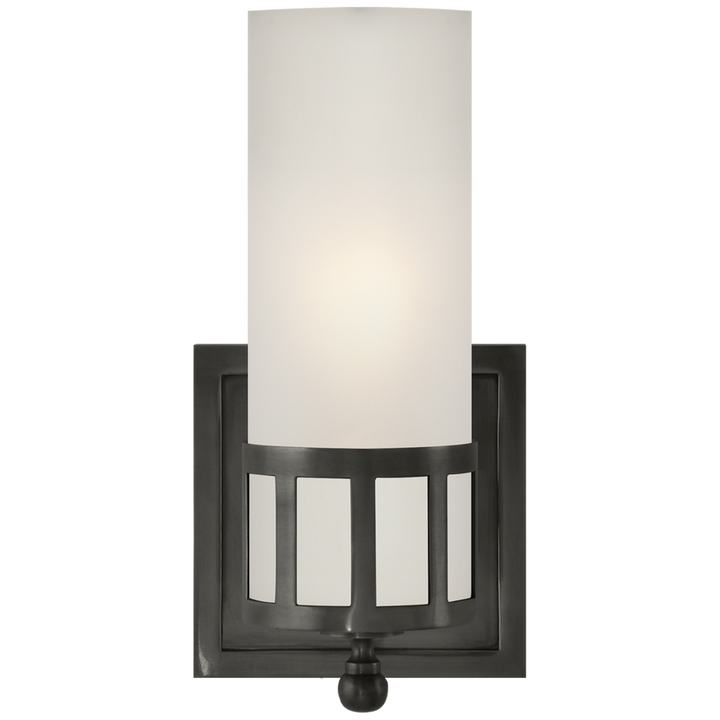 Oriana Single Sconce-Visual Comfort-VISUAL-SS 2011BZ-FG-Wall LightingBronze-Frosted Glass-2-France and Son