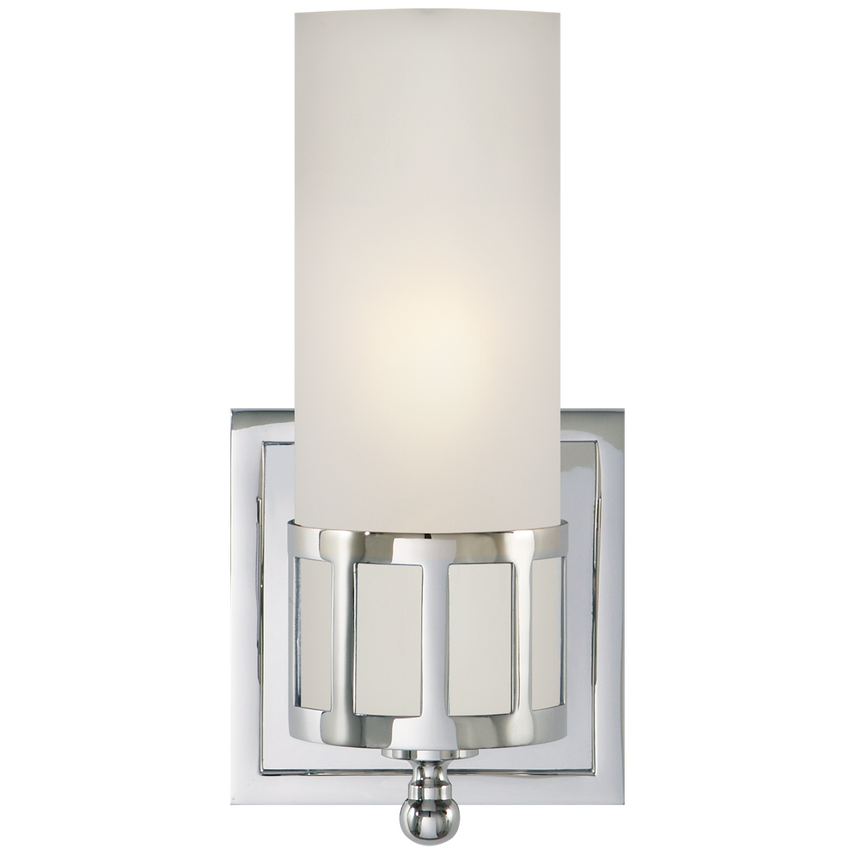 Oriana Single Sconce-Visual Comfort-VISUAL-SS 2011CH-FG-Wall LightingChrome-Frosted Glass-3-France and Son