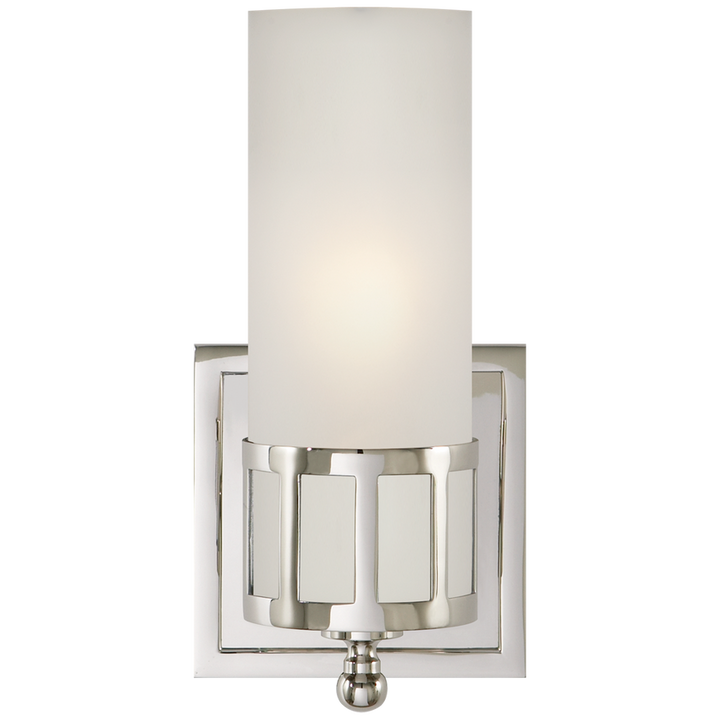 Oriana Single Sconce-Visual Comfort-VISUAL-SS 2011PN-FG-Wall LightingPolished Nickel-Frosted Glass-5-France and Son