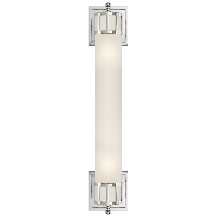 Owork Long Sconce-Visual Comfort-VISUAL-SS 2014CH-FG-Wall LightingChrome/Frosted Glass-3-France and Son