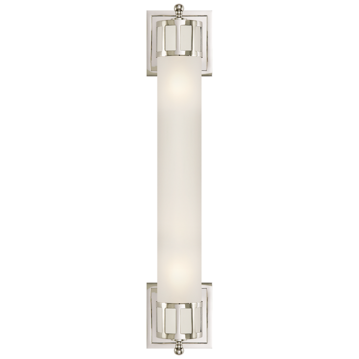 Owork Long Sconce-Visual Comfort-VISUAL-SS 2014PN-FG-Wall LightingPolished Nickel/Frosted Glass-5-France and Son